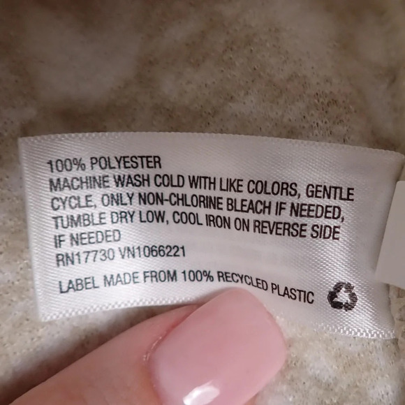 All in Motion Women's Sherpa Cropped Jacket - Beige and white leopard size XXL - Picture 7 of 10